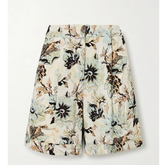NWT Diane Von Furstenberg DVF Nathalie Floral Print Crepe Shorts Bermuda SZ 2 - Picture 9 of 11